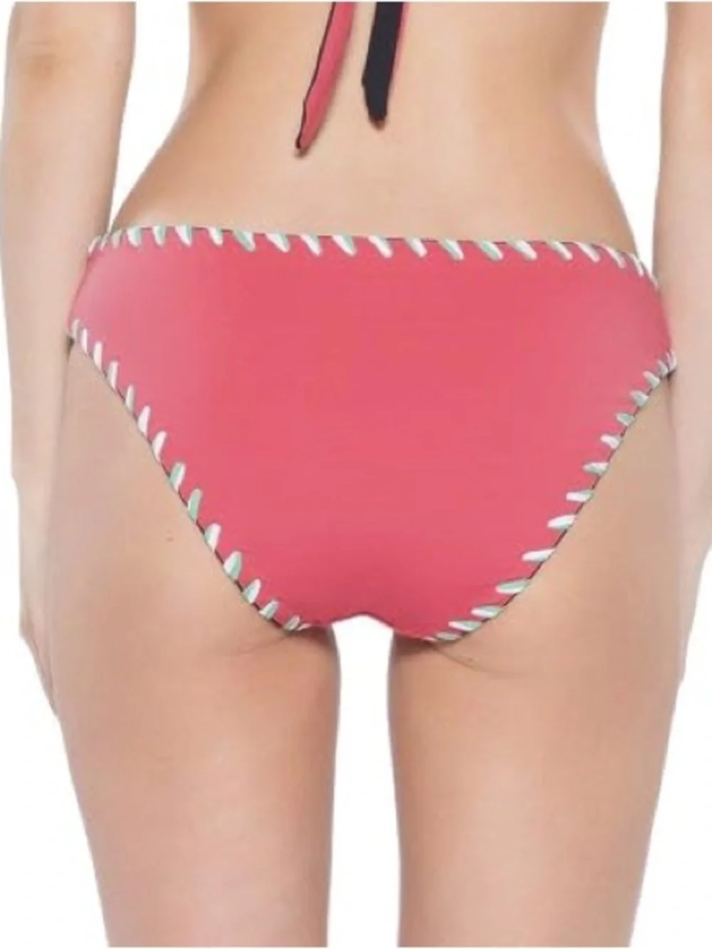 NWT Becca Camille Reversible American Fit Bikini Bottom Size Medium Black Pink